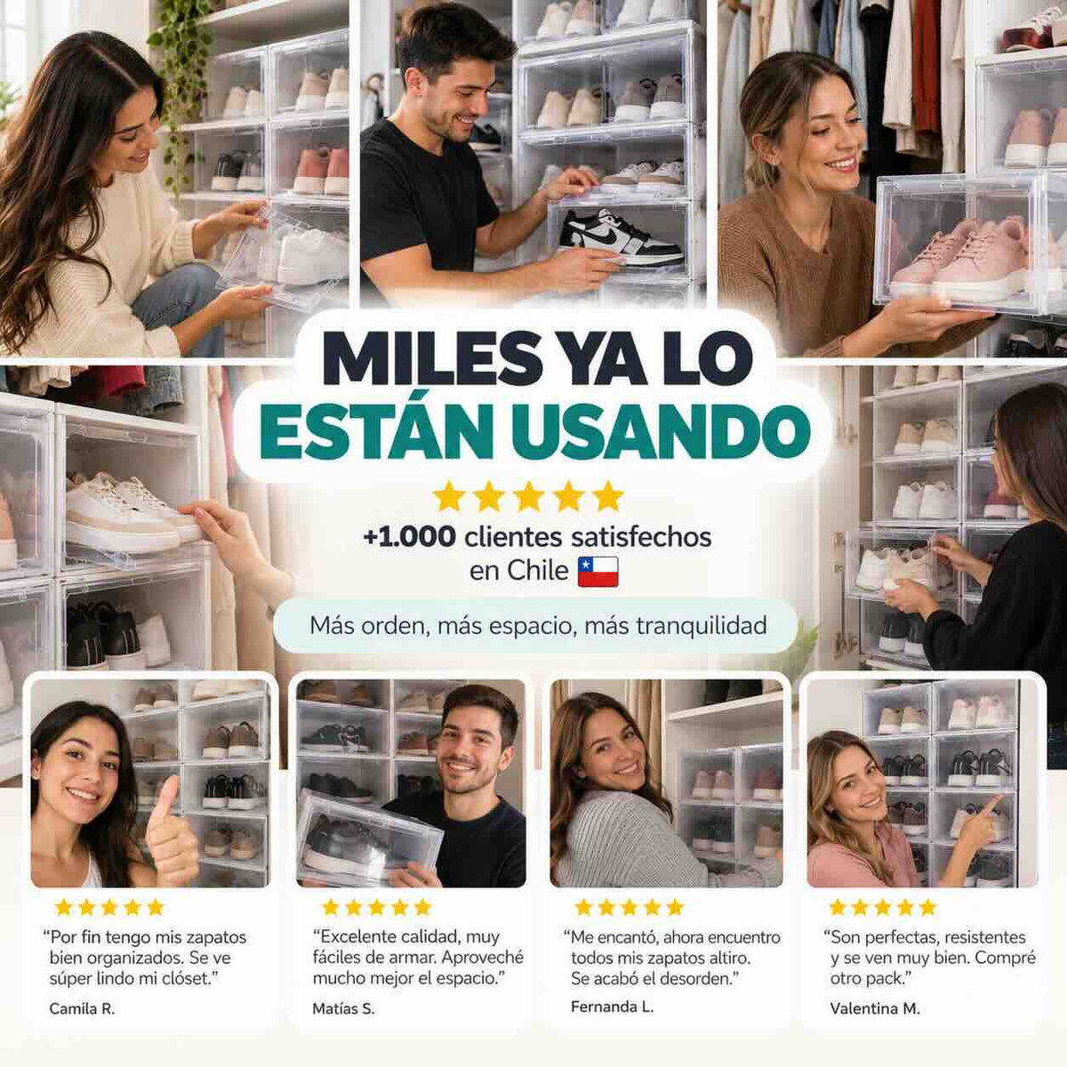 ZAPATEA™ Organizador zapatos apilable