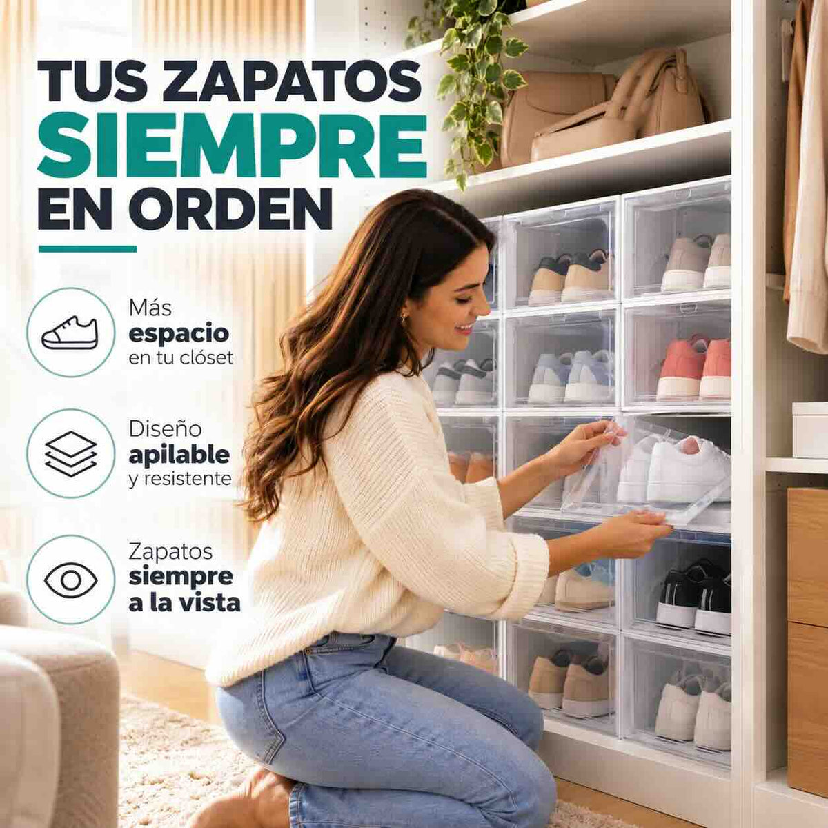 ZAPATEA™ Organizador zapatos apilable